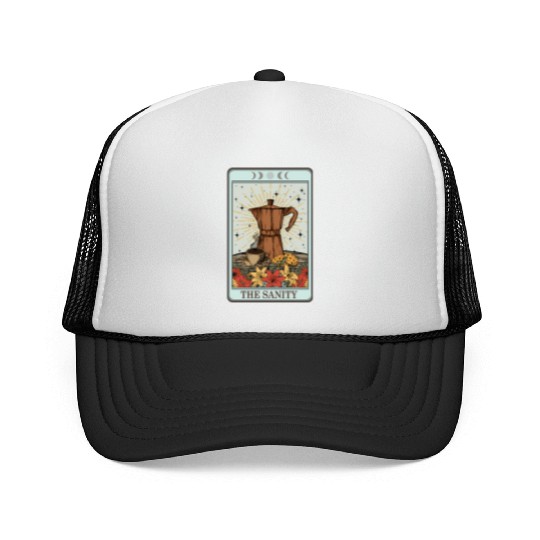 Coffee Tarot Card The Sanity Trucker Caps