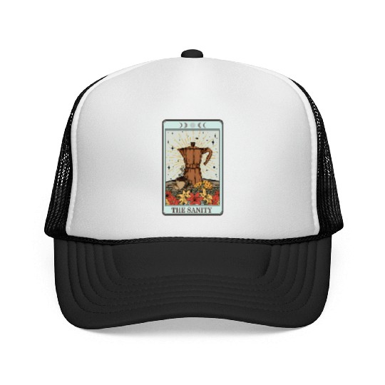 Coffee Tarot Card The Sanity Trucker Caps