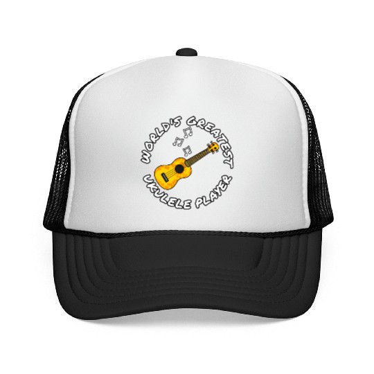 World s Greatest Ukulele Player Ukulelist Musician Trucker Caps