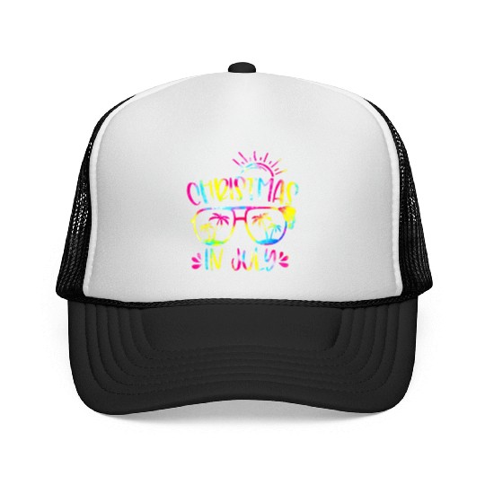 Christmas In July Hawaiian Summer Vacation 2023 Trucker Caps