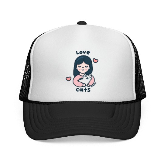 Kawaii Cat Lover Trucker Caps
