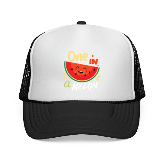 One In A Melon Watermelon Fruitarian Summer Fruit Trucker Caps