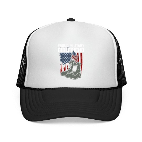 Friend Proud Military Friend Memorial Day Trucker Caps