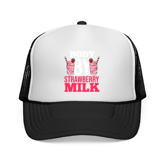 Strawberry Milk Shake Korean Vegan Japanese Trucker Caps