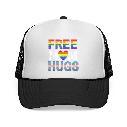 Free Mom Hugs LGBT Pride Free Brother Hugs Trucker Caps