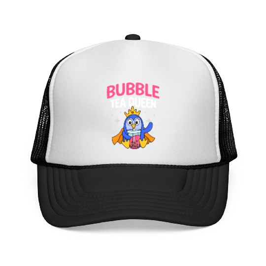 Bubble Tea Queen Boba Tea Drinker Korean Drink Trucker Caps