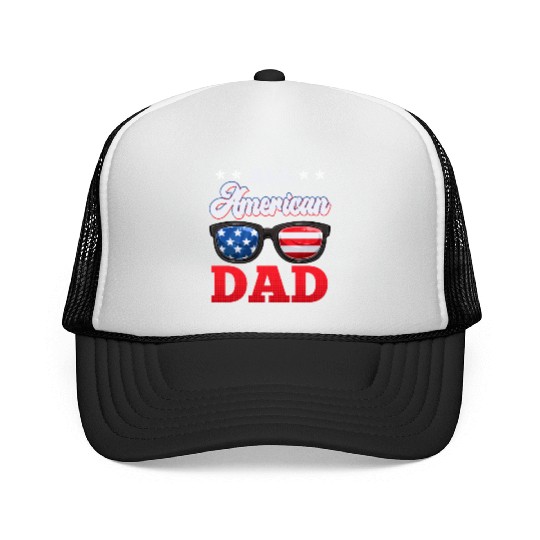 All American Dad Independence Day Party USA Father Trucker Caps