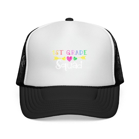 Team 1st First Grade Teacher Back To School Trucker Caps