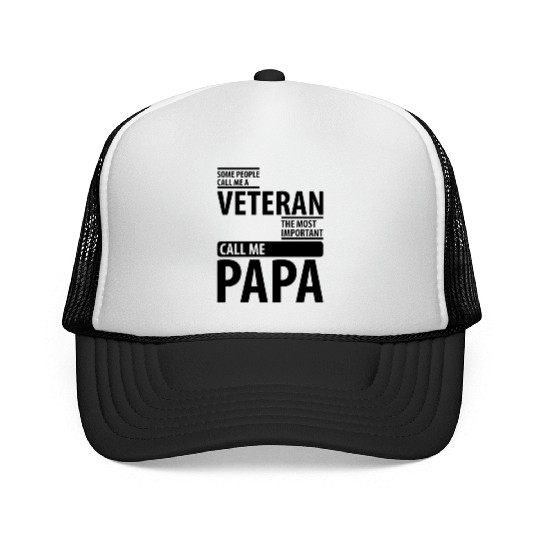 SOME PEOPLE CALL ME A VETERAN | father's day gift Trucker Caps