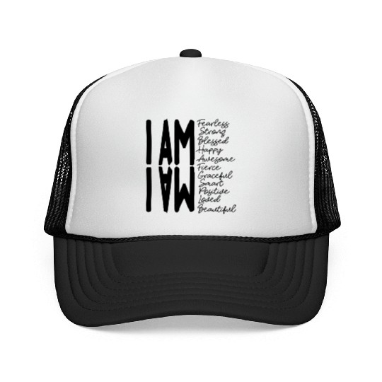 I Am Fearless I Am Strong I Am Blessed Trucker Caps