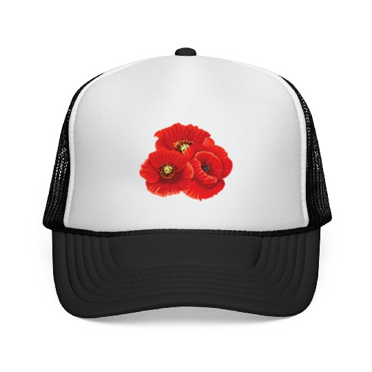 Poppy Flower Flowers Flora Nature Trucker Caps