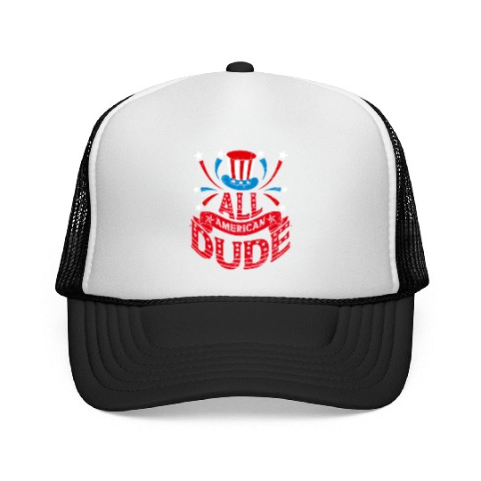 All American Dude American Pride US Patriot Trucker Caps