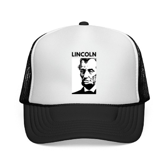 Black White Abraham Lincoln Trucker Caps