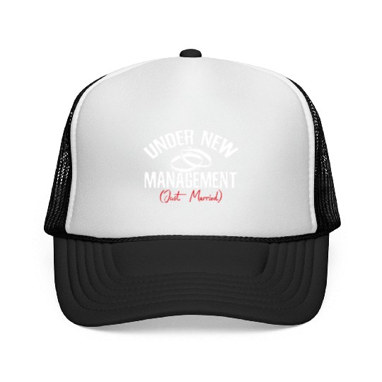Under Newagement Just Married Groom Bride Wedding Trucker Caps