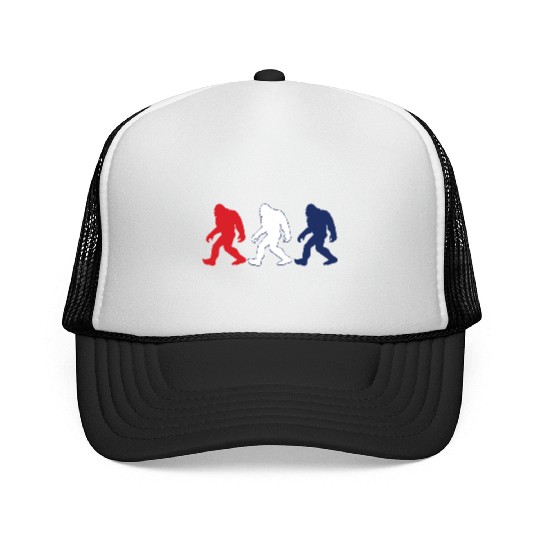 Mysterious Bigfoot Sasquatch Silhouette Design Trucker Caps
