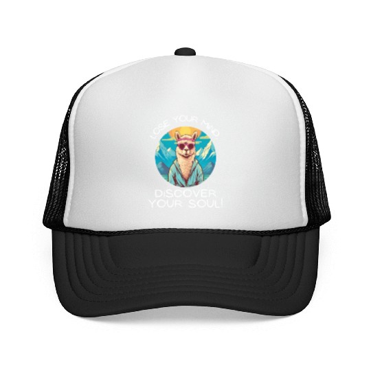 Yoga Meditation Lose Your Mind Alpaca Trucker Caps