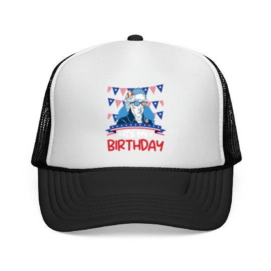 Its my Birthday Independence Day George Washington Trucker Caps
