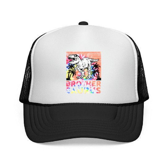 Brothersaurus T Rex Dinosaur Big Brother Trucker Caps