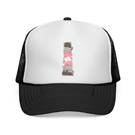 Demigirl Pride Kawaii Cat Trucker Caps