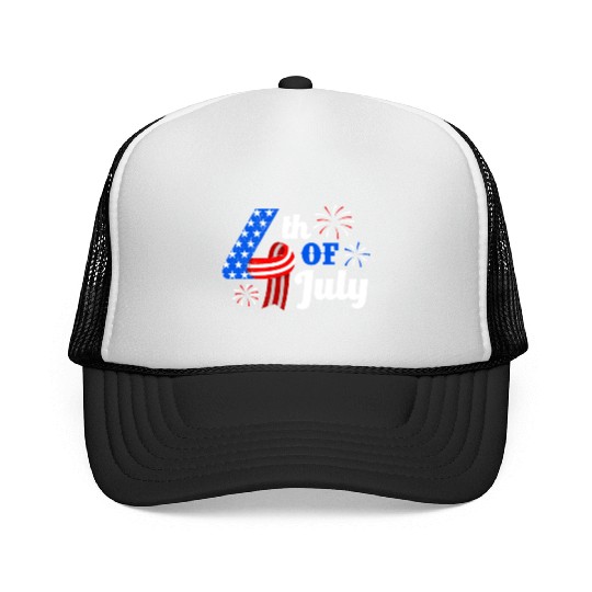 4th July Independence Day Independent America Trucker Caps