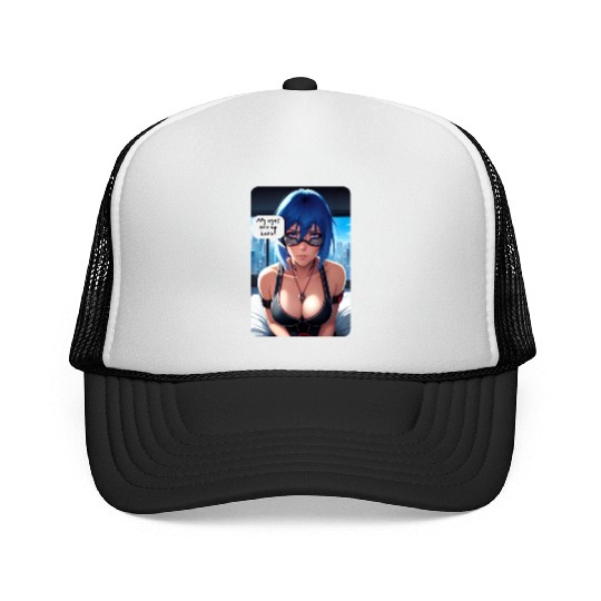 Cyberpunk Waifu Influencer Design 10 Trucker Caps