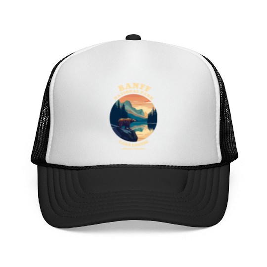 Vintage Retro Canadian Banff National Park Trucker Caps