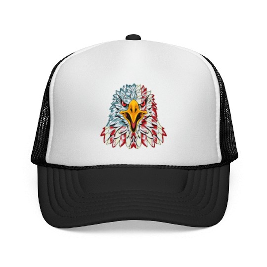 America Eagle Independence Day US Patriot Trucker Caps