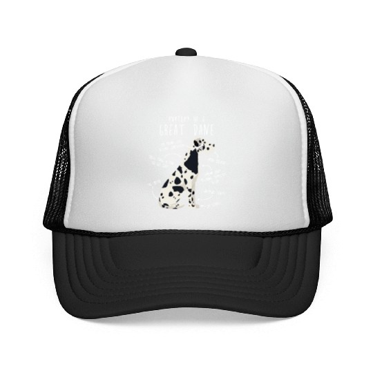 Harlequin Great Dane Dog Anatomy Trucker Caps
