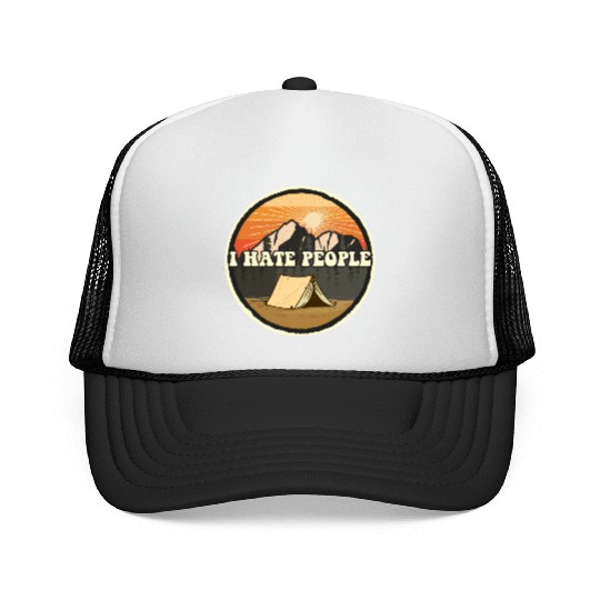 I Hate People Camping Nature Outdoor Camper Trucker Caps