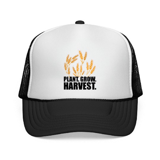 Wheat Farmer Plant Grow Harvest Trucker Caps