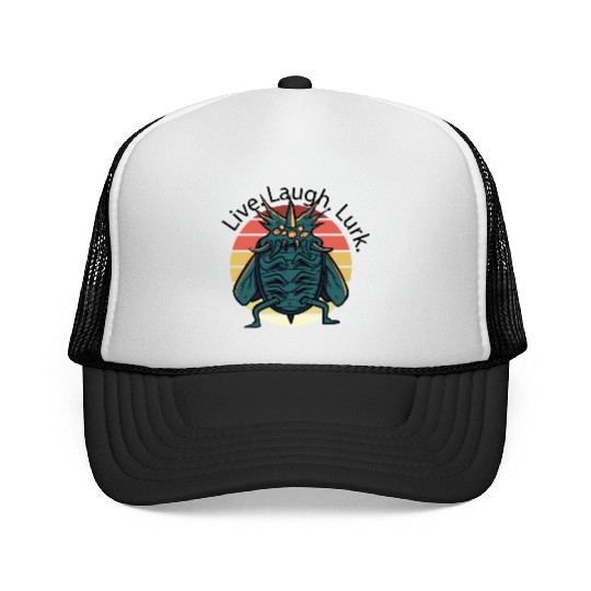 Live Laugh Lurk Trucker Caps