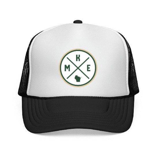 Milwaukee Circle Patch Green Trucker Caps