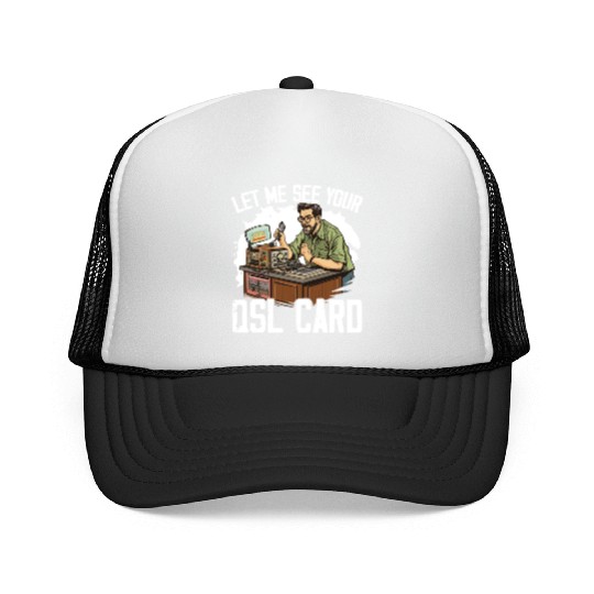 Ham Radio Operator Morse Code Radioactivity Trucker Caps