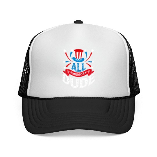 All American Dude American Pride US Patriot Trucker Caps