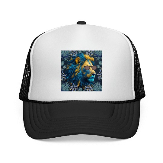 Lion The king of forest, lion bearing sunglass des Trucker Caps