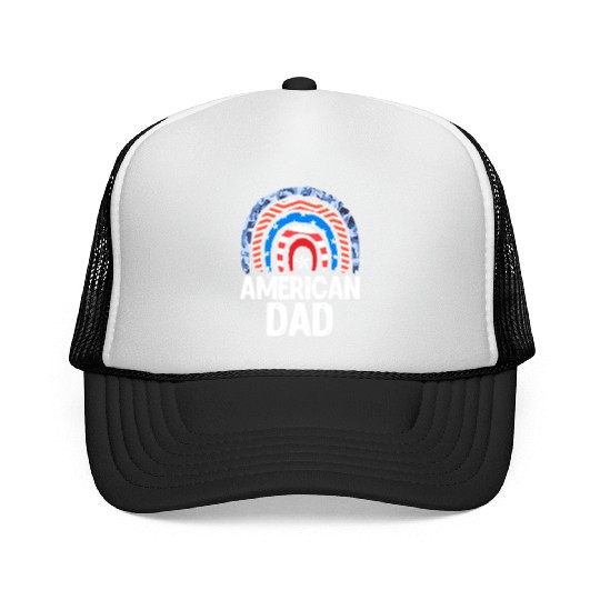 All American Dad Independence Day Party USA Father Trucker Caps