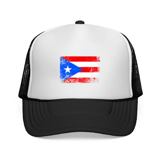 Puerto Rico National Flag Trucker Caps