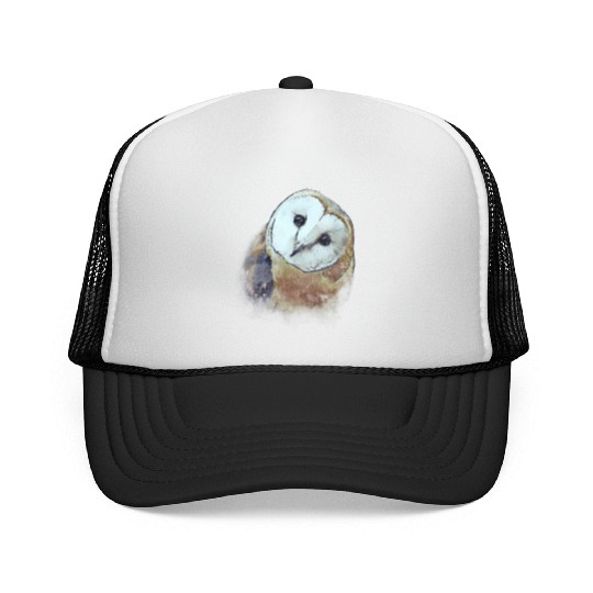 Barn Owl Painting Owl Trucker Caps