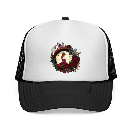 Art Nouveau princess in the rose garden Trucker Caps