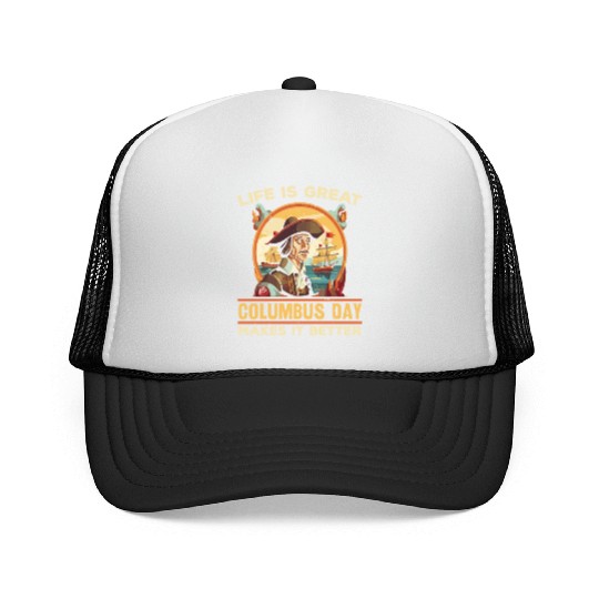 Christopher Columbus Italian American Columbus Day Trucker Caps