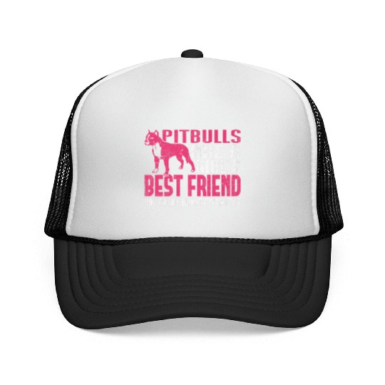 Pitbull Girls Best Friend No One Bullies Friends Trucker Caps