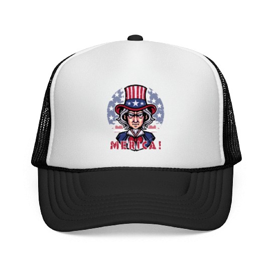 Patriotic Baseball lovers 4th of July USA uncle Trucker Caps