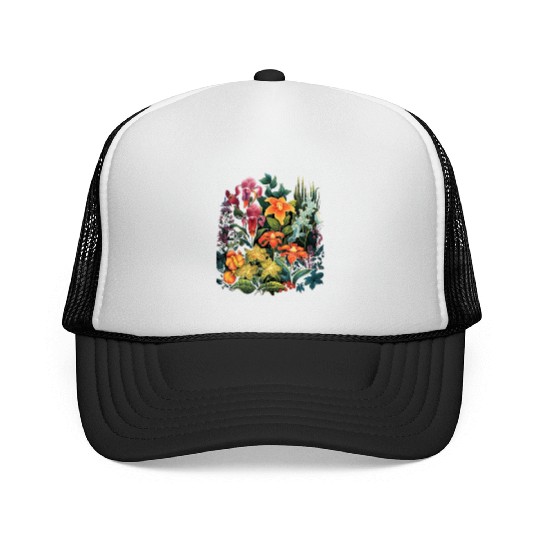 Orchids Flowers Garden Blossom Orchid Lover Trucker Caps