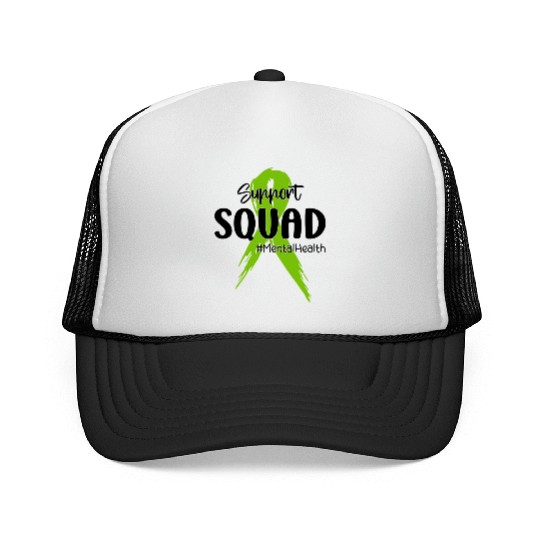Support Squad Mental Health Awareness Lime Green Trucker Caps