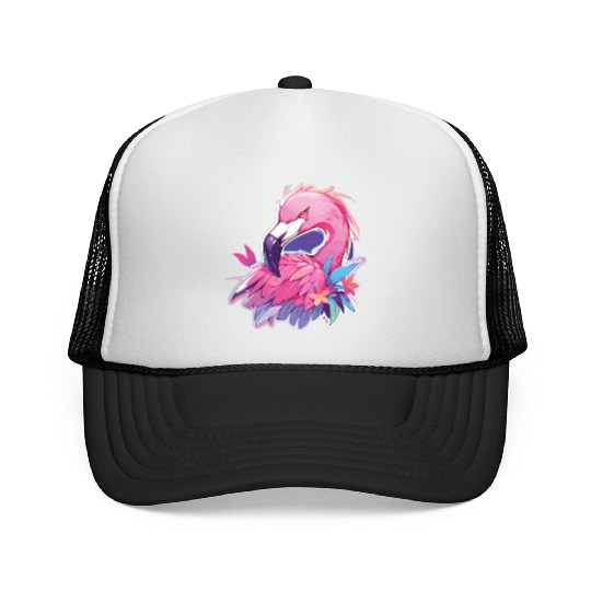 Flamingo Party Neon Flamingo Flamingos Trucker Caps