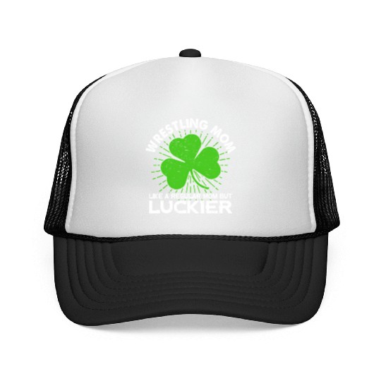 Wrestling Mom St Patrick'S Day Lucky Irish Mama Trucker Caps
