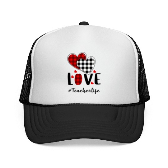 Teacher Life Valentines Day Trucker Caps