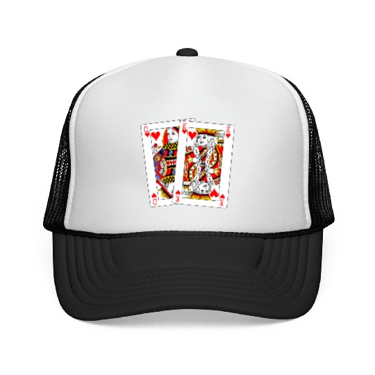 Queen and King of Hearts Trucker Caps