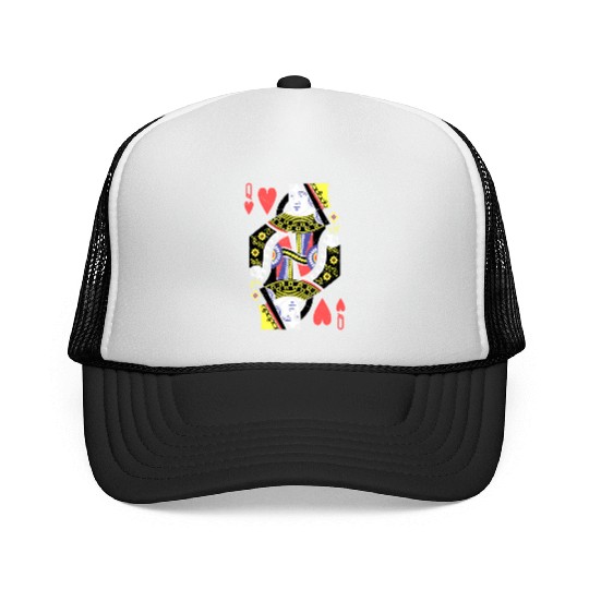 Queen Of Hearts Playing Card Halloween S Trucker Caps