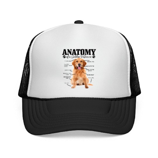 Anatomy Of A Golden Retriever Dog Mom Dad Trucker Caps